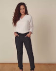 Pantalon Spirit en molleton - bleu marine/ourlet anthracite