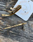 Sheppards Hook - Boucles d’oreilles Staghorn en laiton -