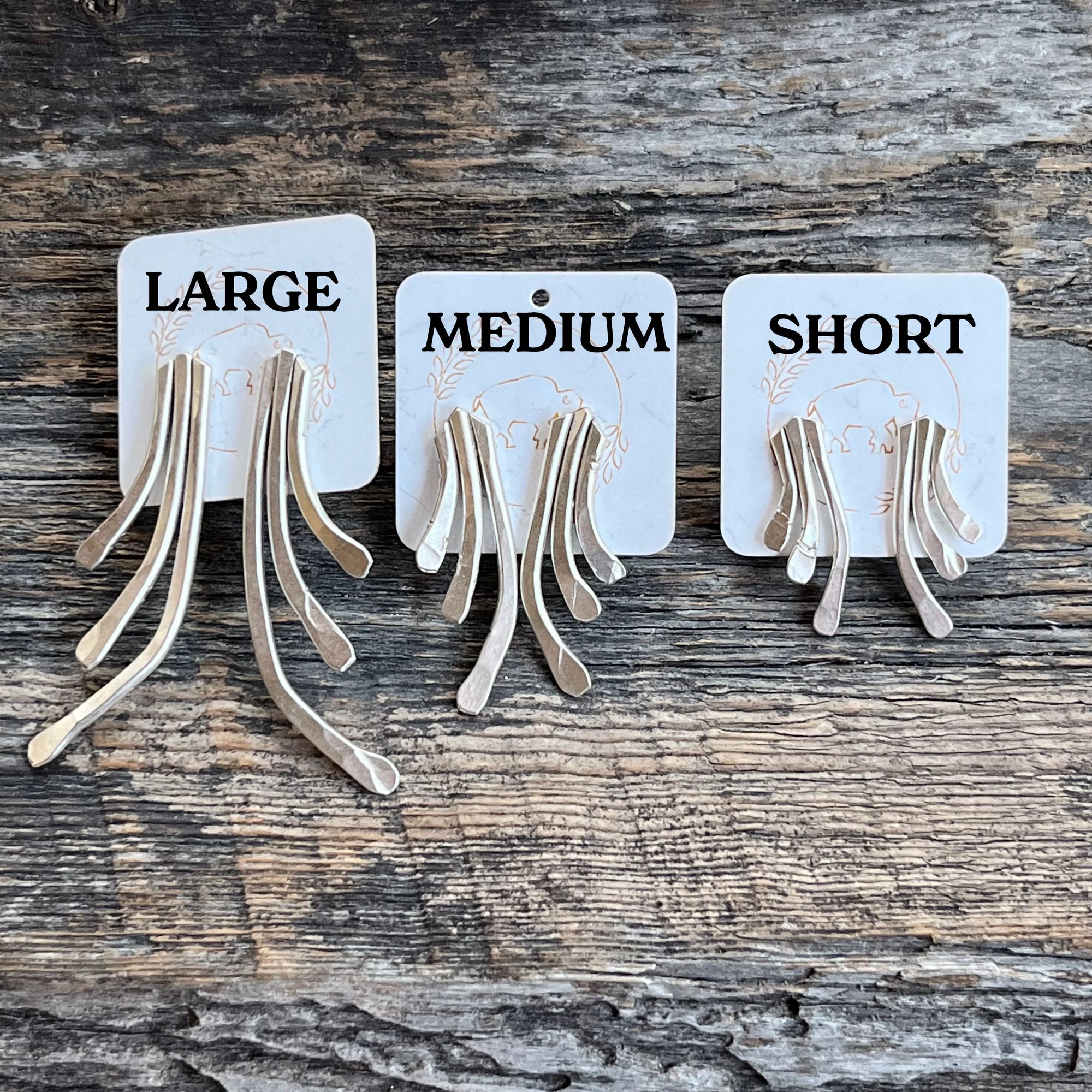 Sheppards Hook - Boucles d'oreilles Silver Staghorn - Courtes