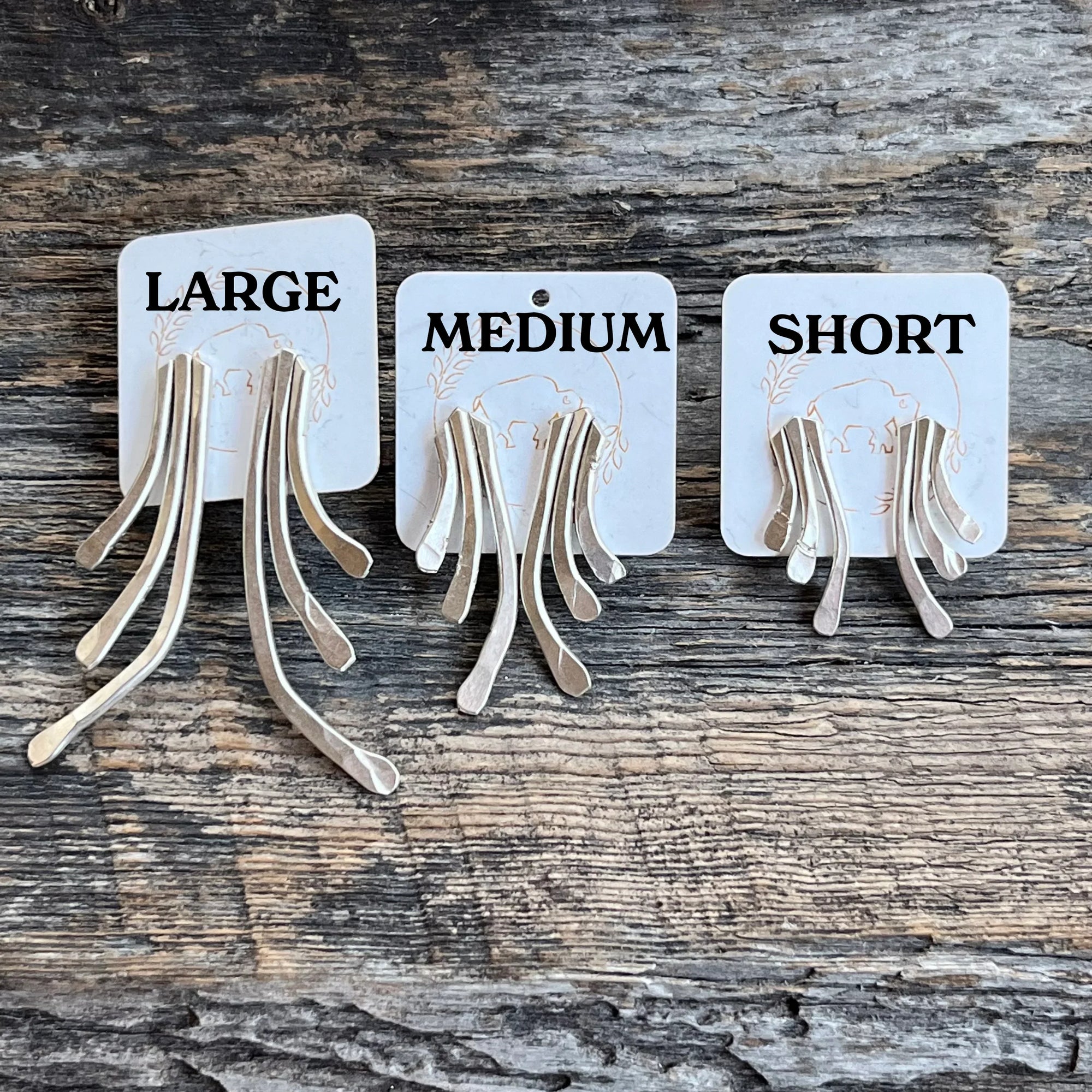 Sheppards Hook - Boucles d'oreilles Silver Staghorn - Grand
