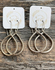 Sheppards Hook - Silver Raindrop Earrings-