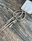 Sheppards Hook - Boucles d'oreilles en argent goutte de pluie labradorite -