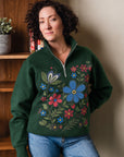Berry Cotton Half-Zip -pine