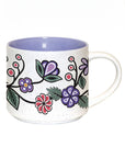 Tasse en céramique (fleurs ojibwe) - 16 onces