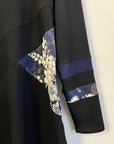 RESALE -ZW Classic Tunic- XL- Black/Wildflowers- RE264