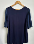RESALE -Jolene Blouse- L- Navy- RE275