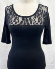 REVENTE - Haut avec dentelle - P - Noir/gris - RE400