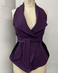 REVENTE - Veste enveloppante - Aubergine - TP - RE404