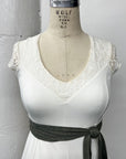 REVENTE - Robe en dentelle - Crème - RE435
