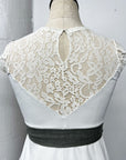 REVENTE - Robe en dentelle - Crème - RE435