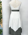 REVENTE - Robe en dentelle - Crème - RE435