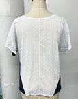 REVENTE - Blouse avec dentelle en coton - P - RE440