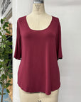 REVENTE - Blouse Jolene - G - rouge vin - RE606