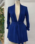 REVENTE - Blazer envelopant - P - bleu cobalt - RE616