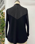 RESALE - Red River Blouse - Black/Charcoal - Large - RE648