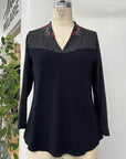 RESALE - Red River Blouse - Black/Charcoal - Large - RE648