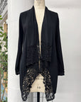 RESALE - Ida Cardigan Jacket - Black/Black lace - XS/S - RE671