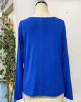 RESALE - Classic long sleeve V-neck -deep blue - L - RE715