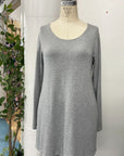RESALE - Basic Crew Tunic - heather greay - L - RE717