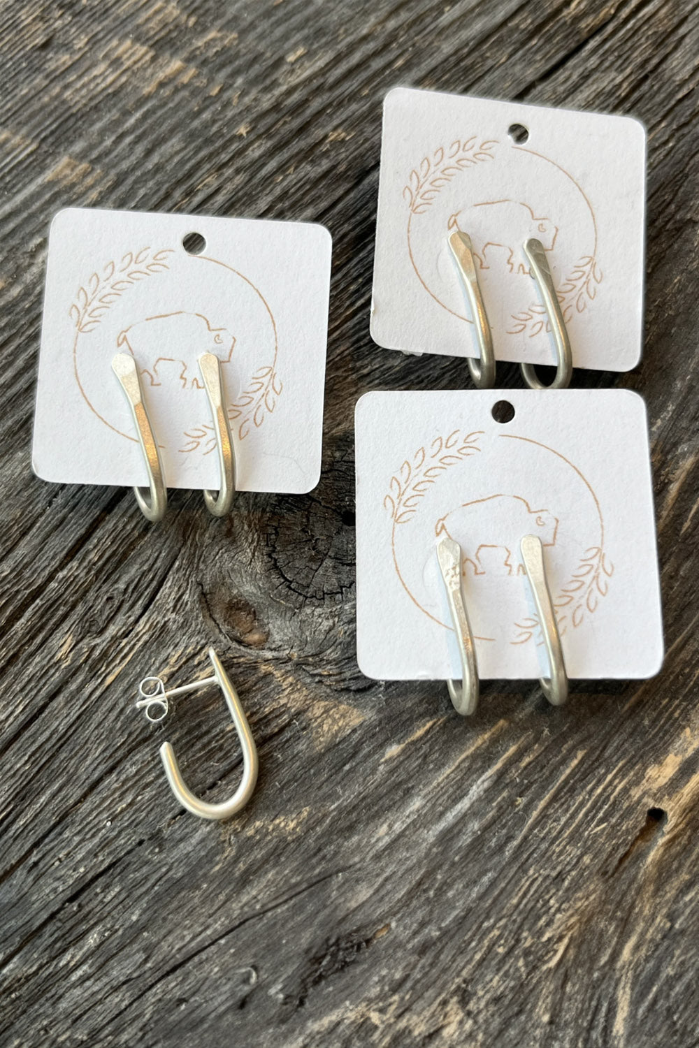 Sheppards Hook - Boucles d'oreilles en laiton Antler