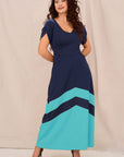 VELORA Dress- Midnight/ Jade