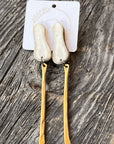 Sheppards Hook - Antler Brass Stud Earrings- 101