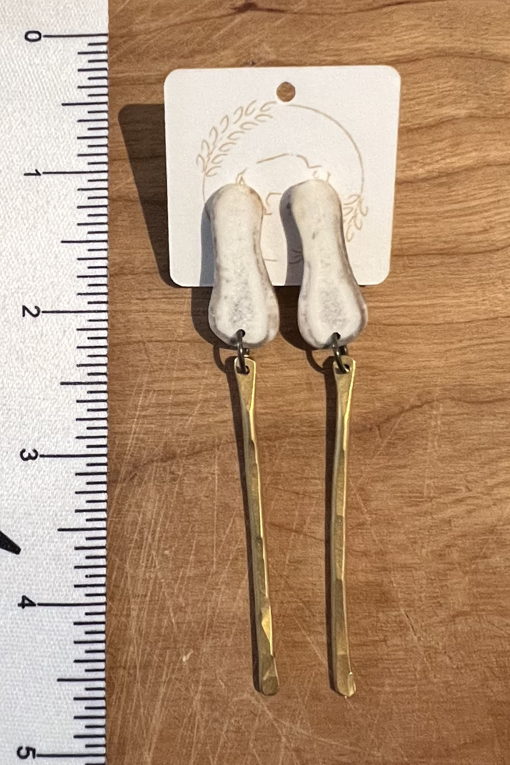 Sheppards Hook - Antler Brass Stud Earrings- 101