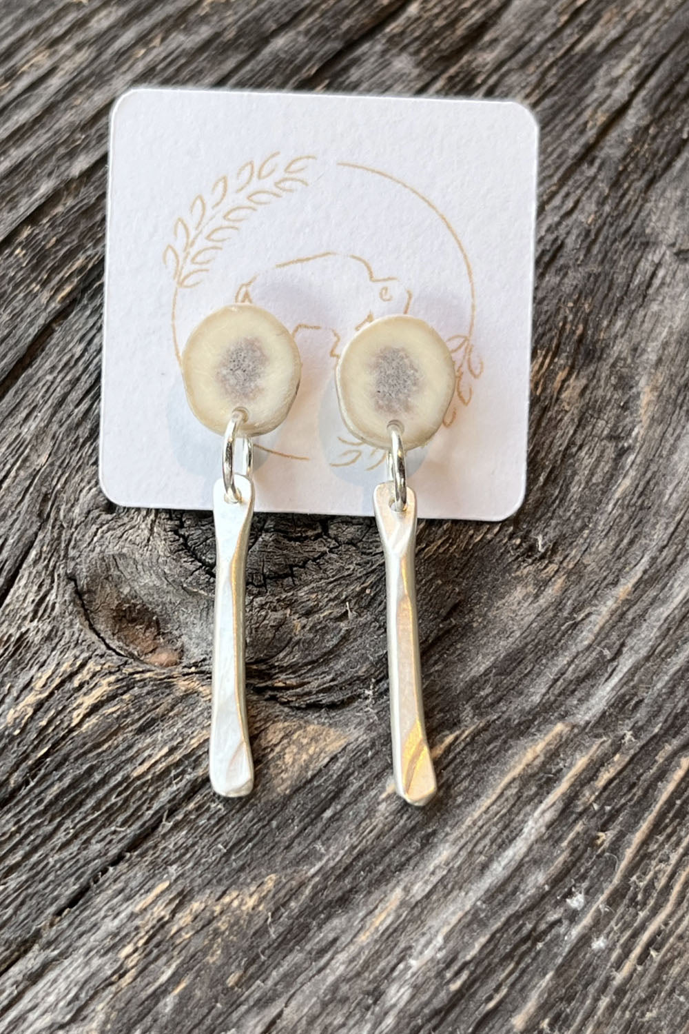 Sheppards Hook - Boucles d'oreilles en laiton Antler