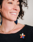 Flower of Continuity Enamel Pin