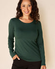 Chemise classique à manches longues - vert pin