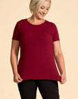 T-shirt classique en bambou - bourgogne