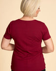 T-shirt classique en bambou - bourgogne
