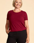 T-shirt classique en bambou - bourgogne