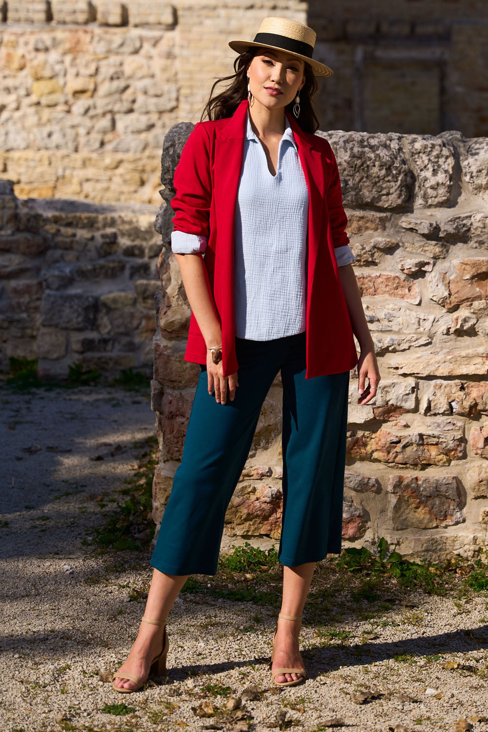 Emily Capris – Women's Ponte Capri Pants | Sustainable Stretch