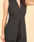 LEXI Vest Top- Charcoal