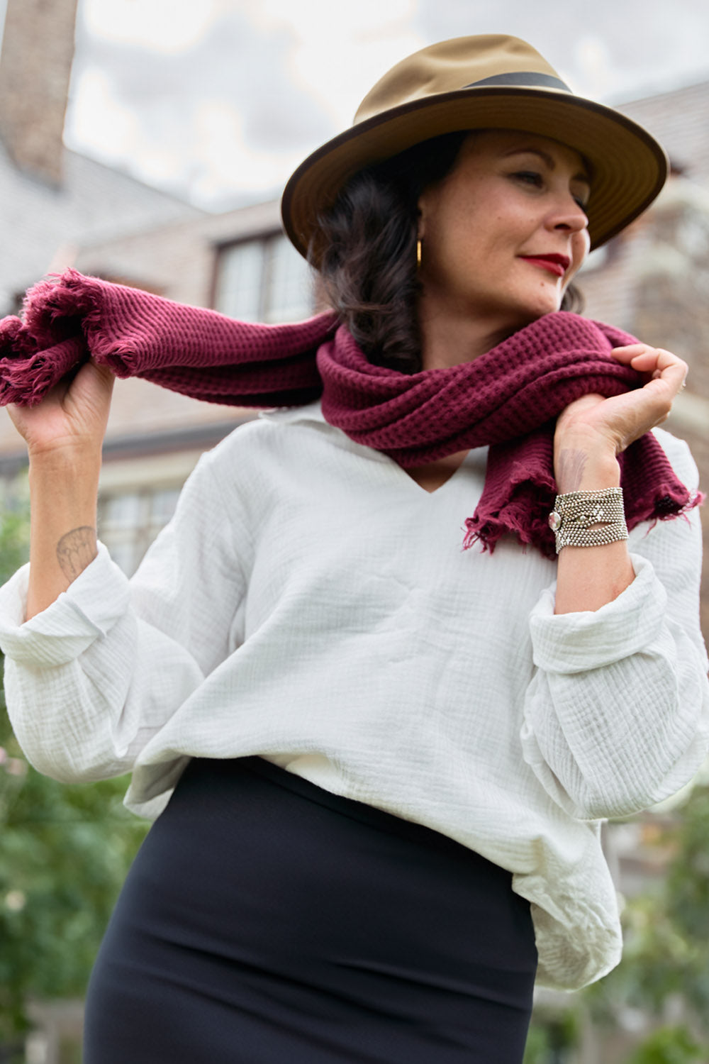 LUX Scarf - Waffle TENCEL™ - 4 ways – Anne Mulaire