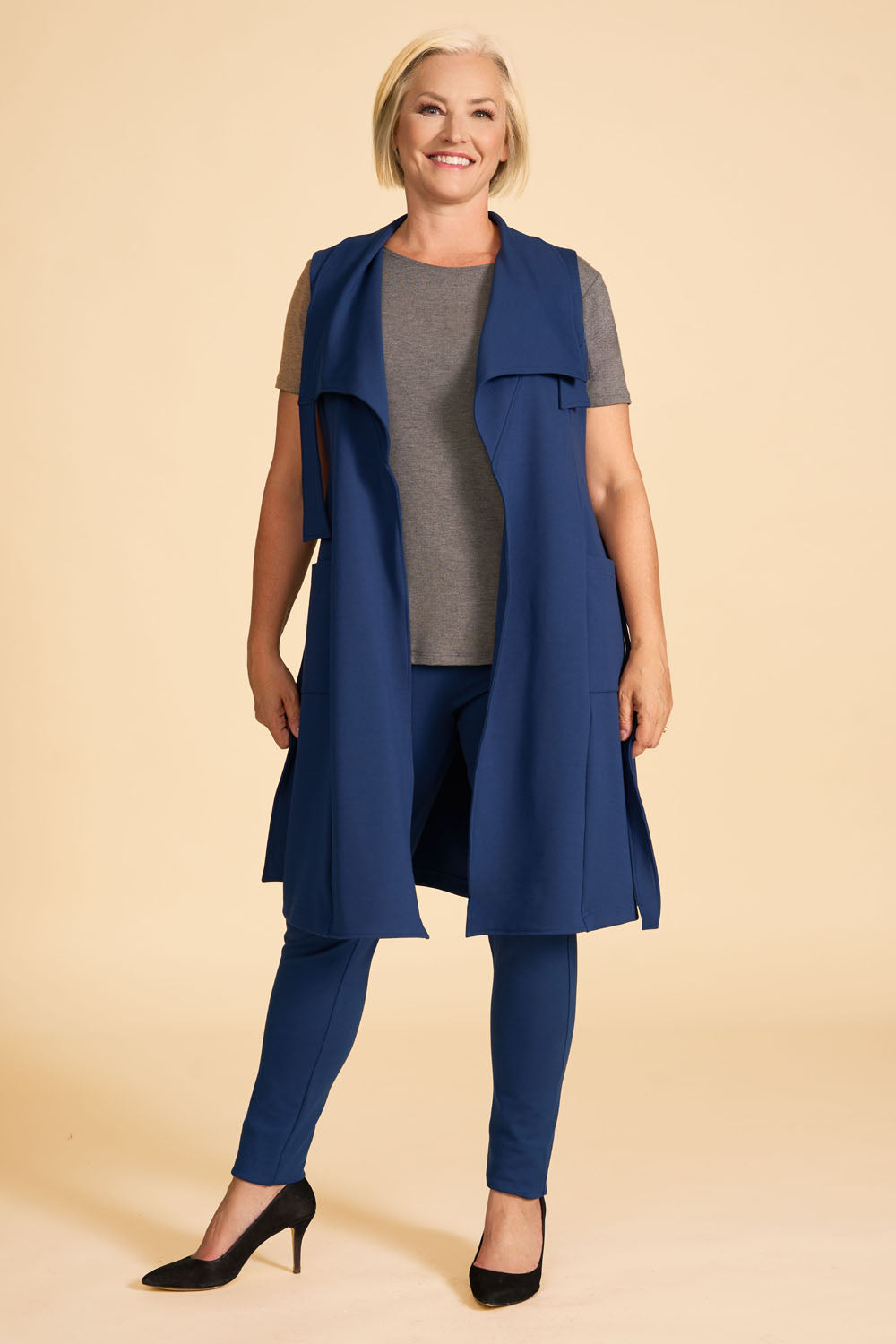 MAUDE Wrap Vest | Long Sustainable Women's Vest Made in Canada