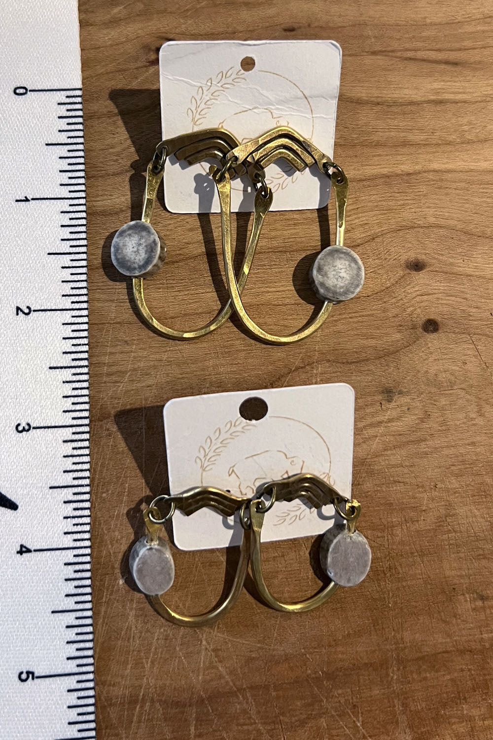 Sheppards Hook - Boucles d'oreilles en laiton Antler