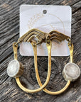 Sheppards Hook - Boucles d'oreilles en laiton Antler