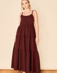 ROSALIE Sustainable Fabric Dress- Cabernet