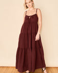 ROSALIE Sustainable Fabric Dress- Cabernet