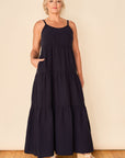 ROSALIE Sustainable Fabric Dress- Navy