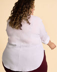 Chemisier SOLEIL en tissu durable - blanc