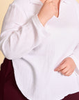 Chemisier SOLEIL en tissu durable - blanc