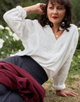 SOLEIL Sustainable Fabric Blouse- White