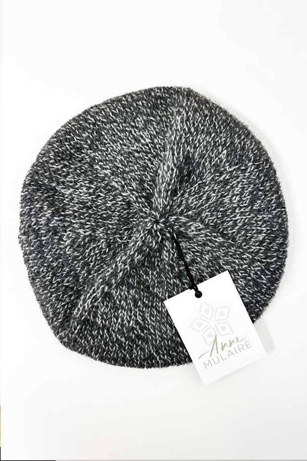 KNITS - 100% Wool Beret Toque- Grey Sparkle
