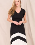 VELORA Dress- Black/ Cream