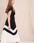 VELORA Dress- Black/ Cream