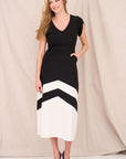 VELORA Dress- Black/ Cream