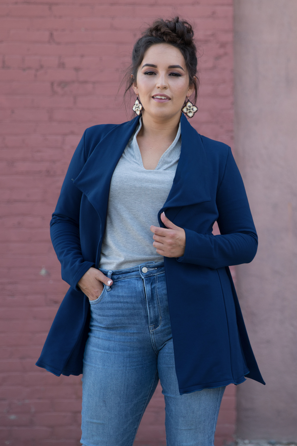 Women's Sustainable - Aspen Wrap Jacket - Eco Fleece – Anne Mulaire